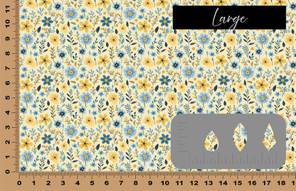 DecoCraft - Flowers & Greenery - Blue and Yellow Floral