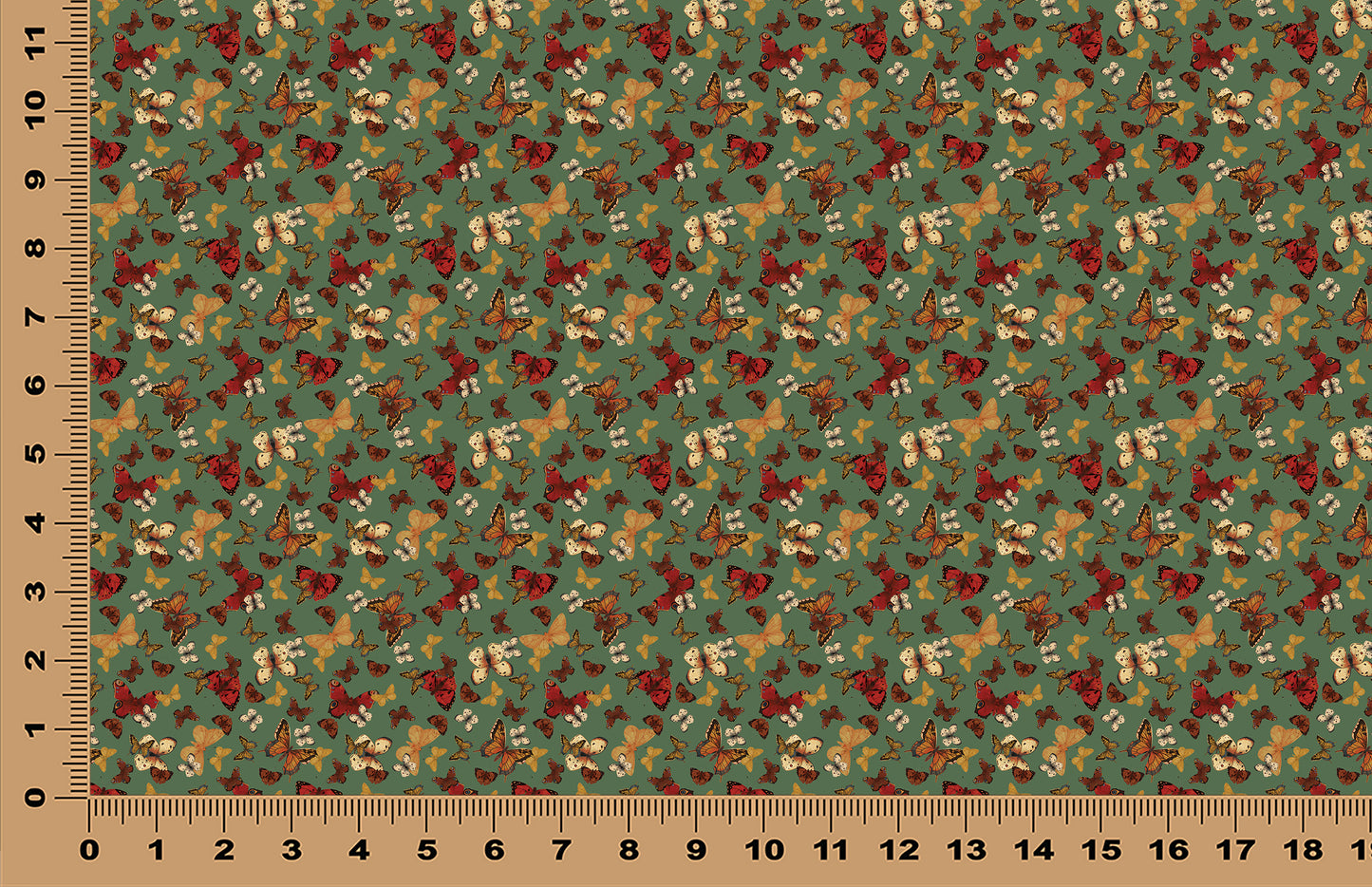 DecoCraft - Transparent - Flowers & Greenery - Mini Red & Yellow Butterfly