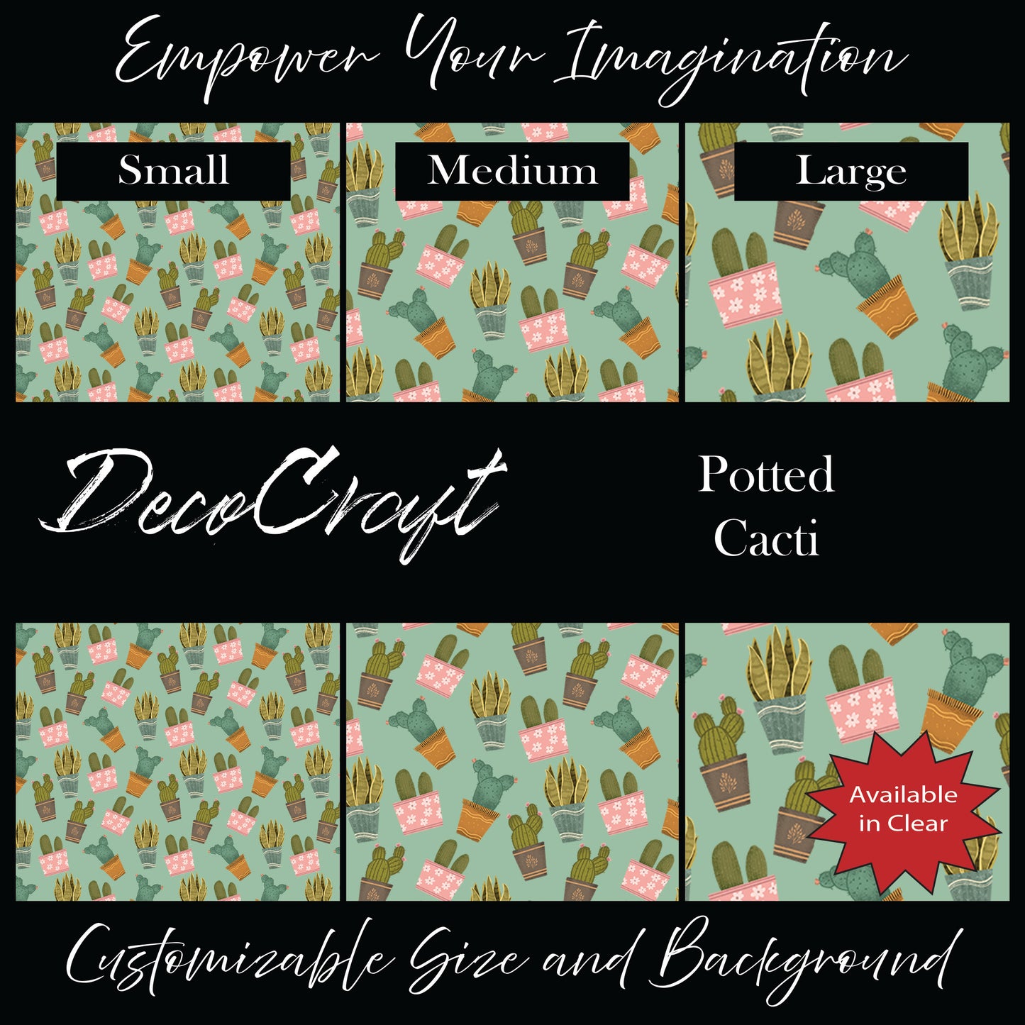 DecoCraft - Flowers & Greenery - Potted Cacti