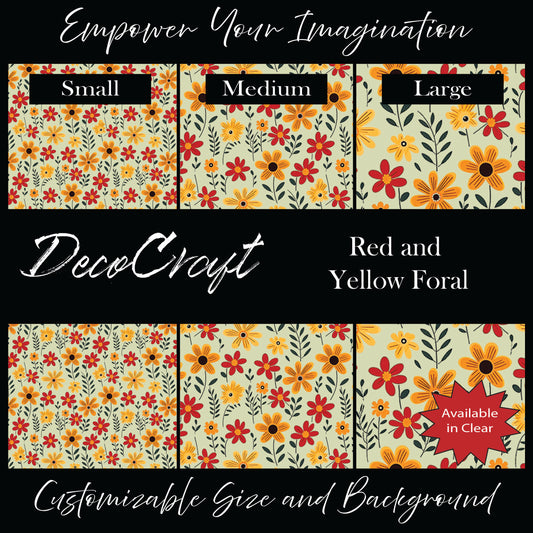 DecoCraft - Flowers & Greenery - Red and Yellow Floral