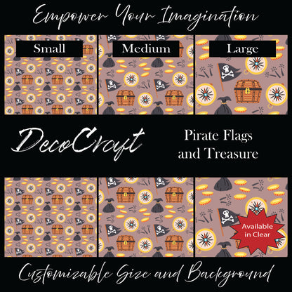 DecoCraft - Fairy Tales - Pirate Flags and Treasure