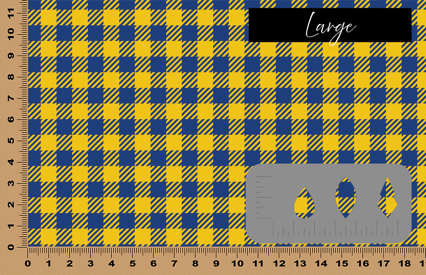 DecoCraft - Team Inspired - Plaid - Buffalo Plaid - Blue & Maize