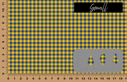 DecoCraft - Team Inspired - Plaid - Buffalo Plaid - Blue & Maize