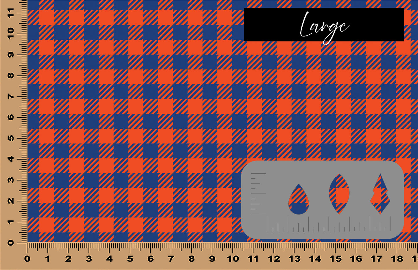 DecoCraft - Team Inspired - Plaid - Buffalo Plaid - Orange & Blue