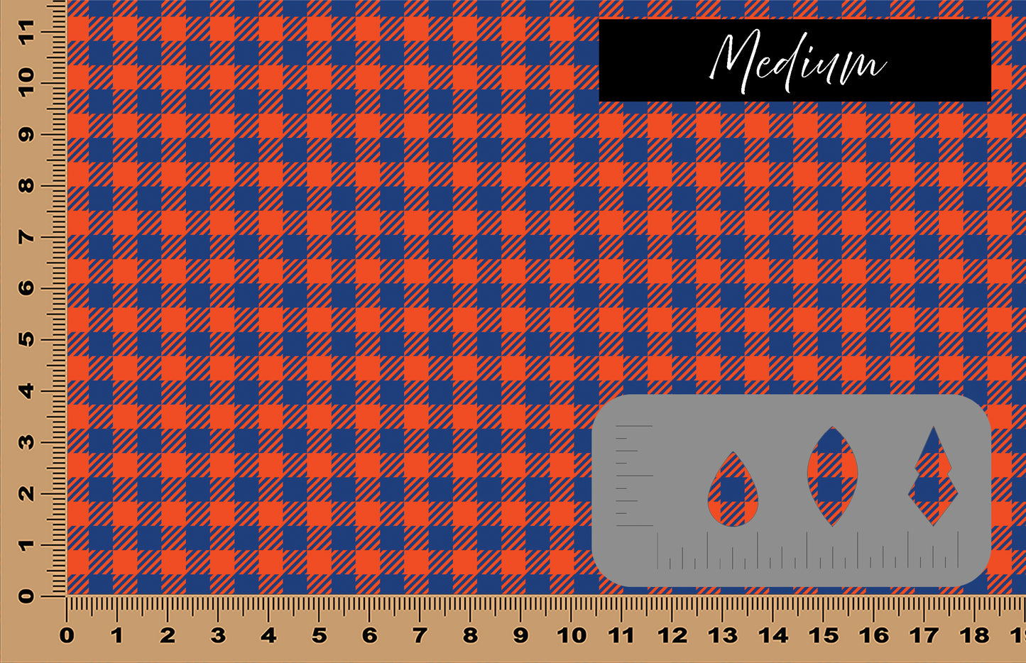 DecoCraft - Team Inspired - Plaid - Buffalo Plaid - Orange & Blue