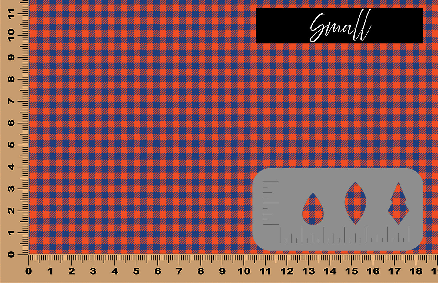 DecoCraft - Team Inspired - Plaid - Buffalo Plaid - Orange & Blue