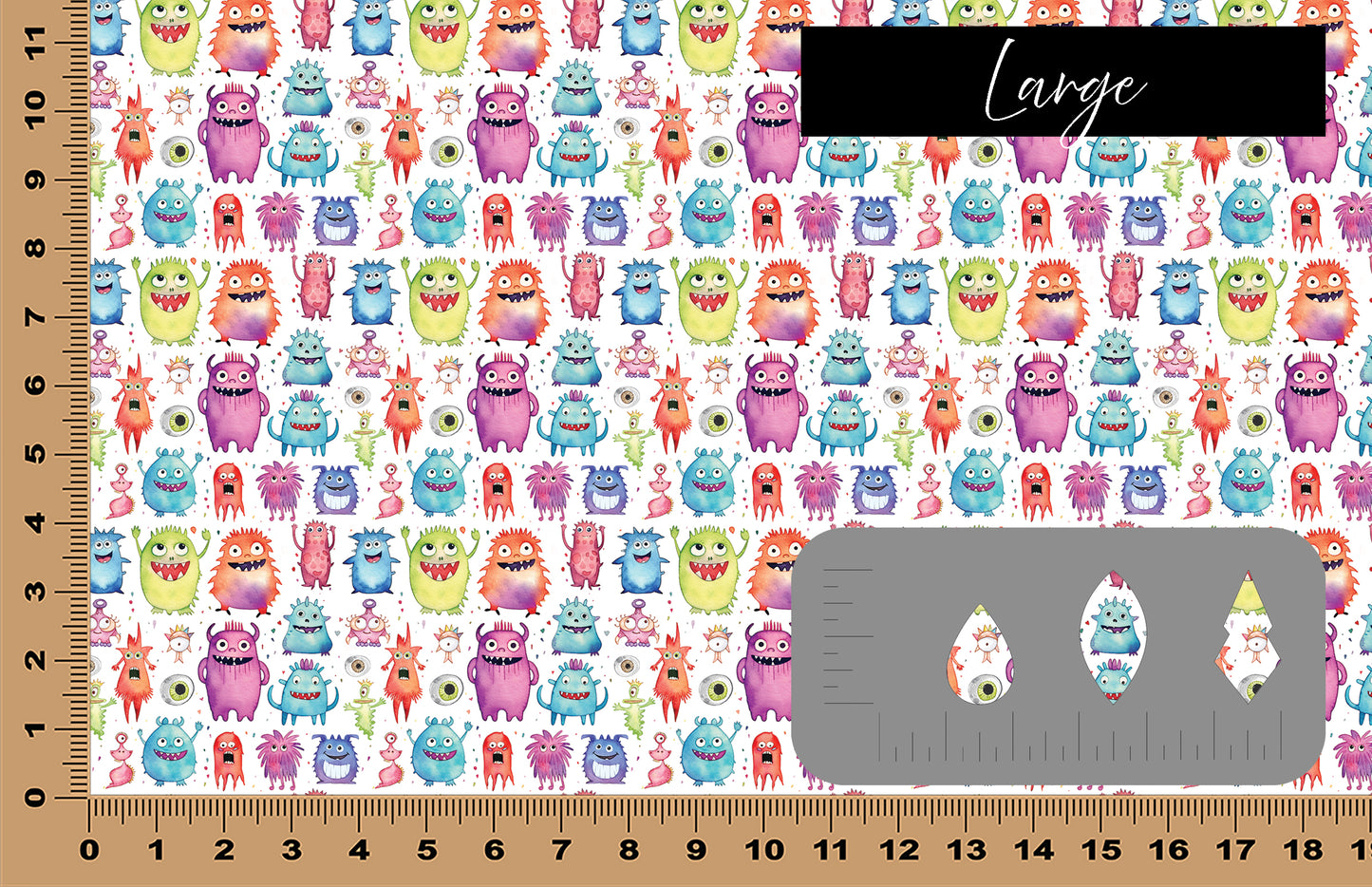 DecoCraft - Kids Collection - Monsters - White Monsters I