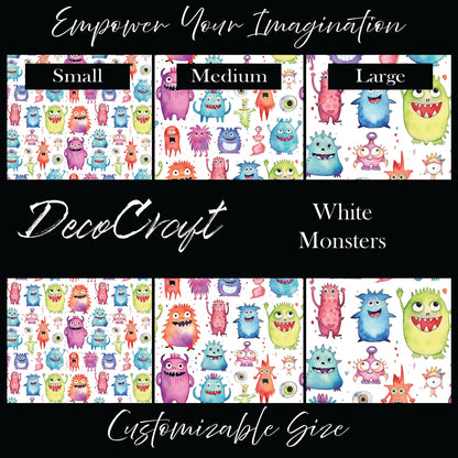DecoCraft - Kids Collection - Monsters - White Monsters I