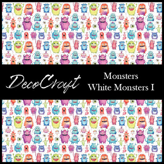 DecoCraft - Kids Collection - Monsters - White Monsters I