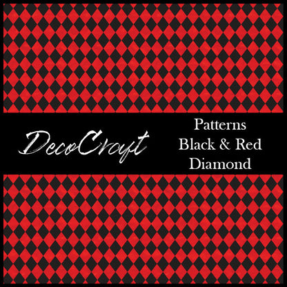 DecoCraft - Patterns - Black & Red Diamond