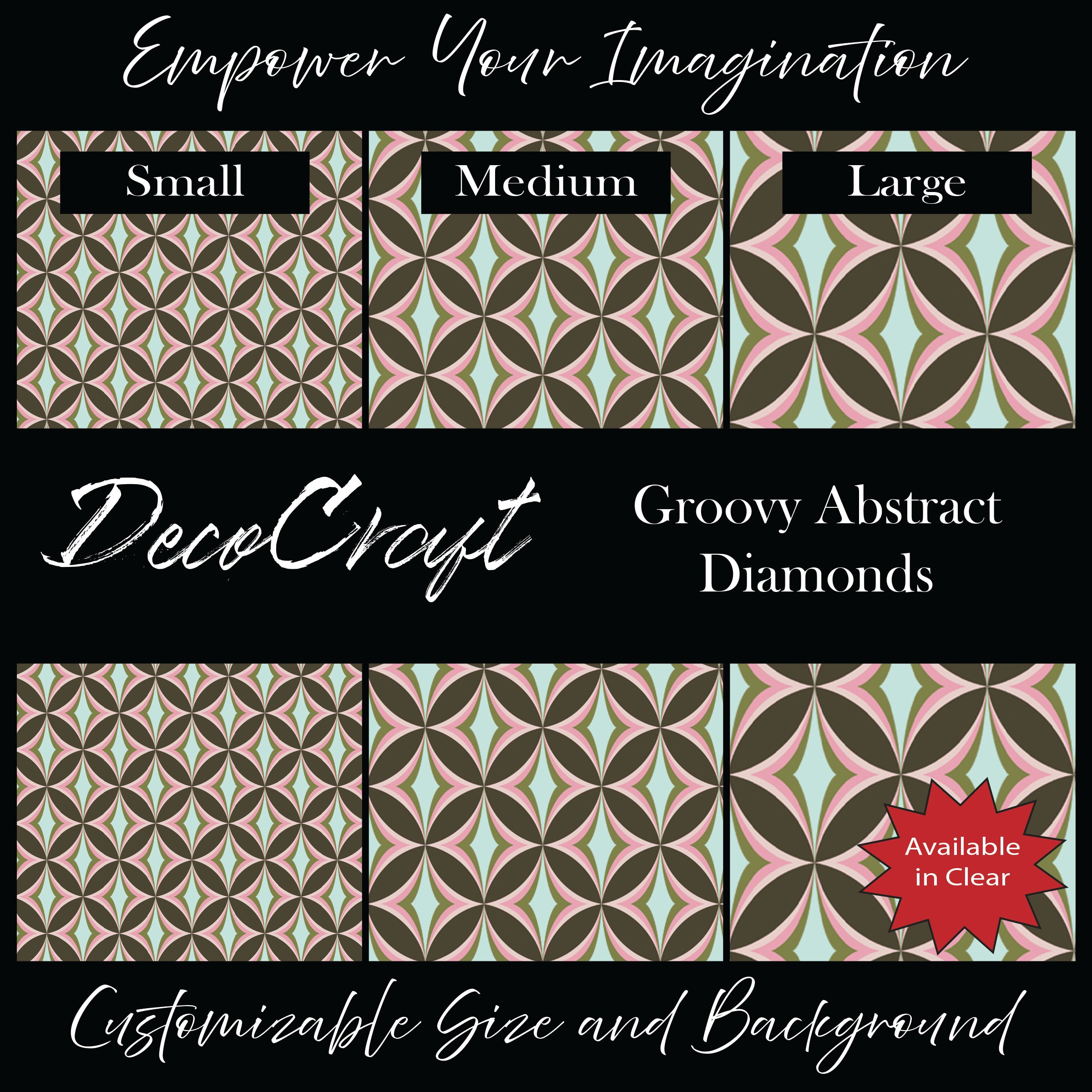 Abstrack Pattern Diamond DecoCraft - Patterns - Groovy Abstract Diamonds – H & H Creations