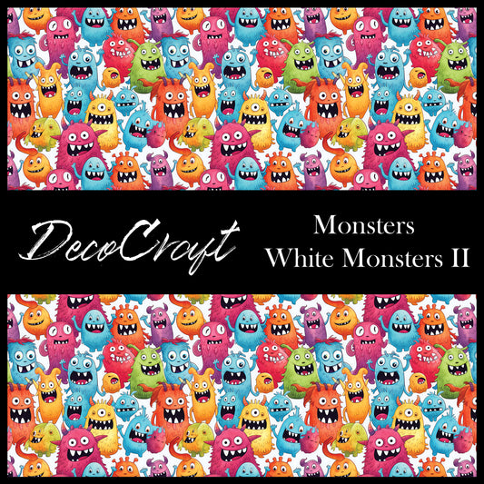 DecoCraft - Kids Collection - Monsters - White Monsters II