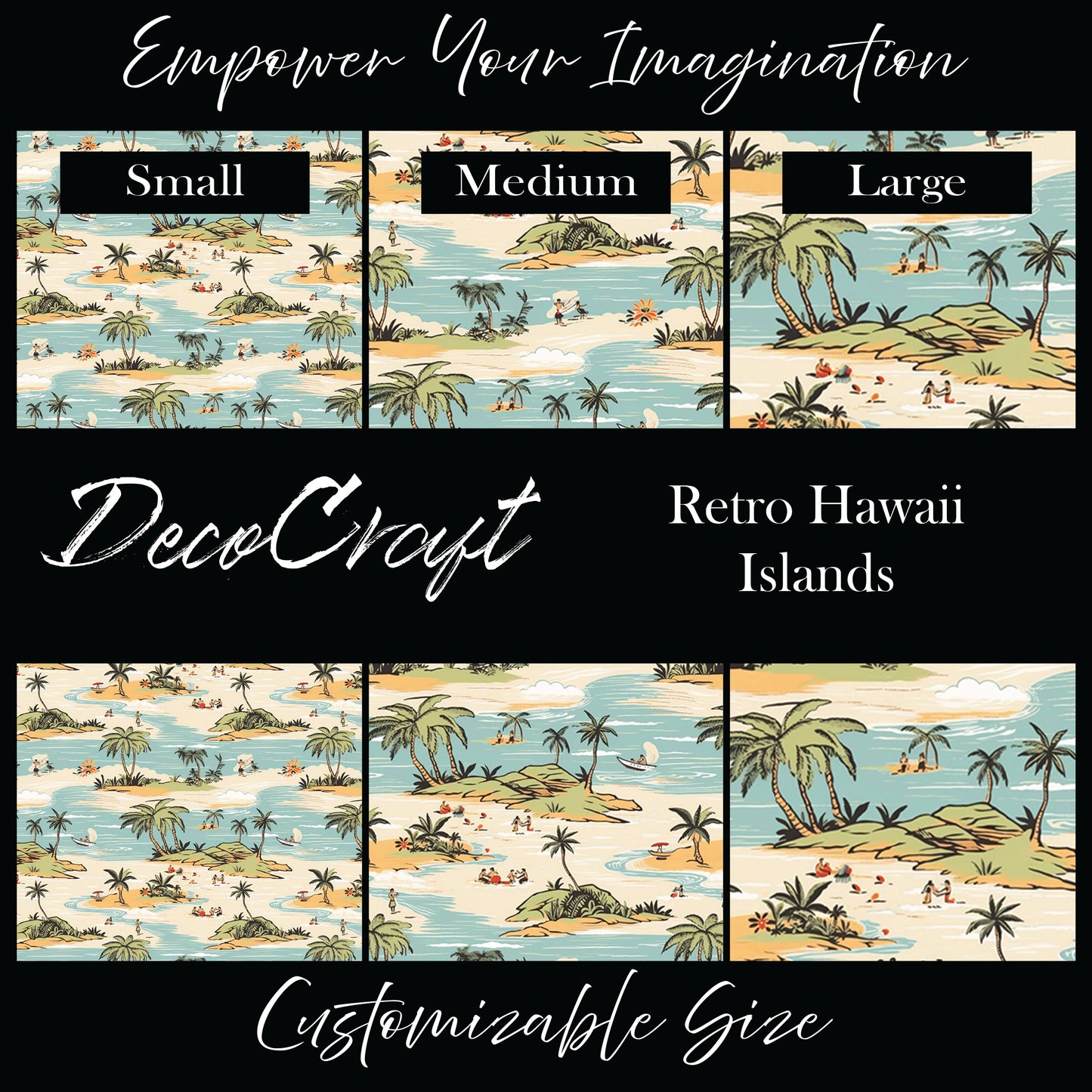 DecoCraft - Landscapes & Skies - Retro Hawaii Islands