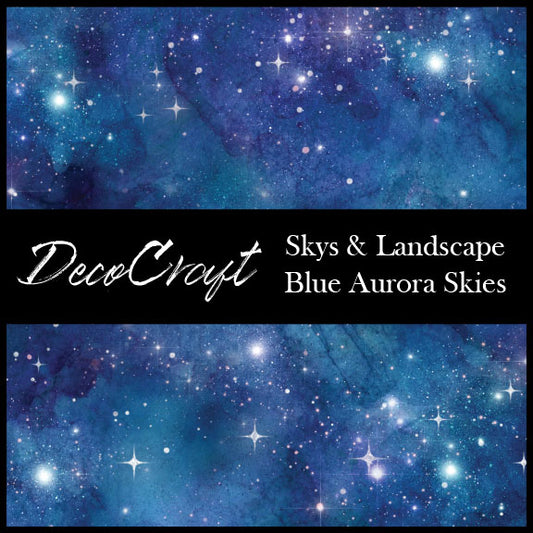 DecoCraft - Landscapes & Skies - Blue Aurora Skies