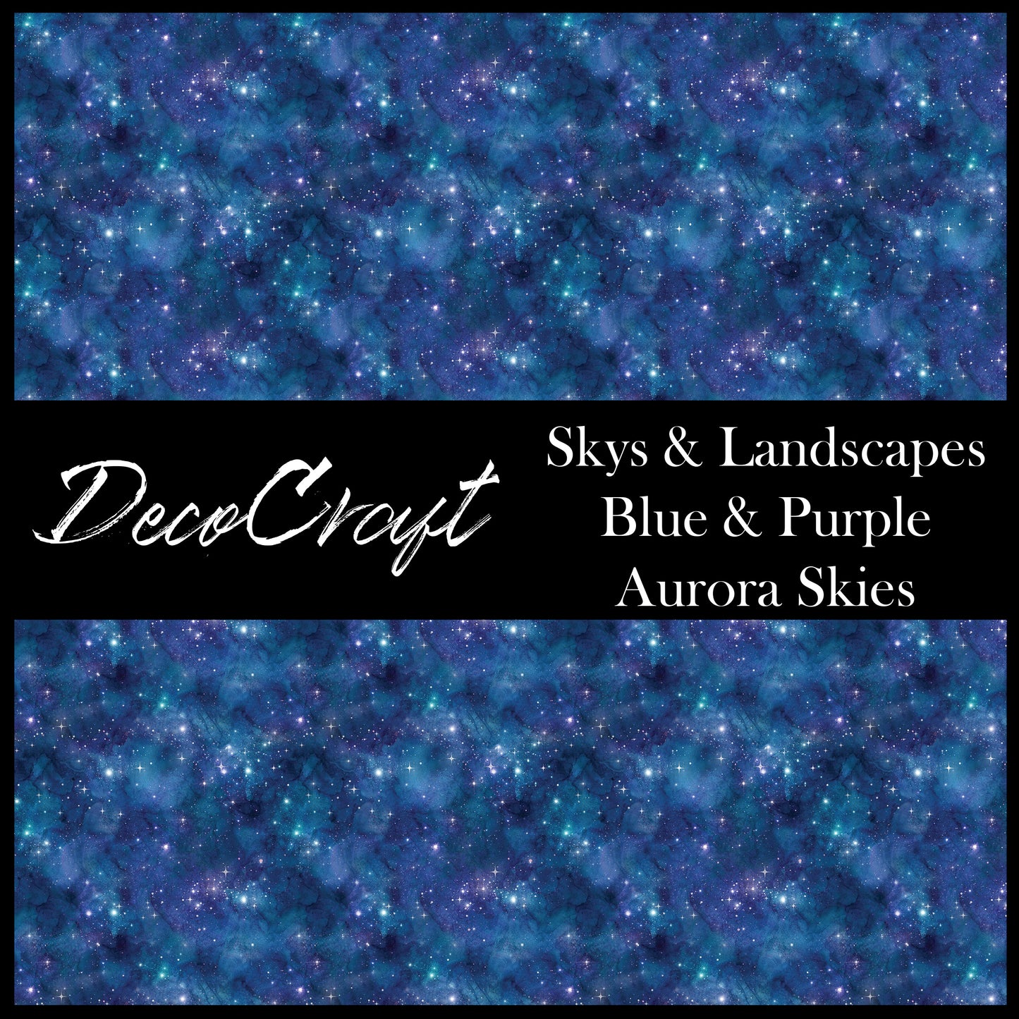 DecoCraft - Landscapes & Skies - Blue & Purple Aurora Skies