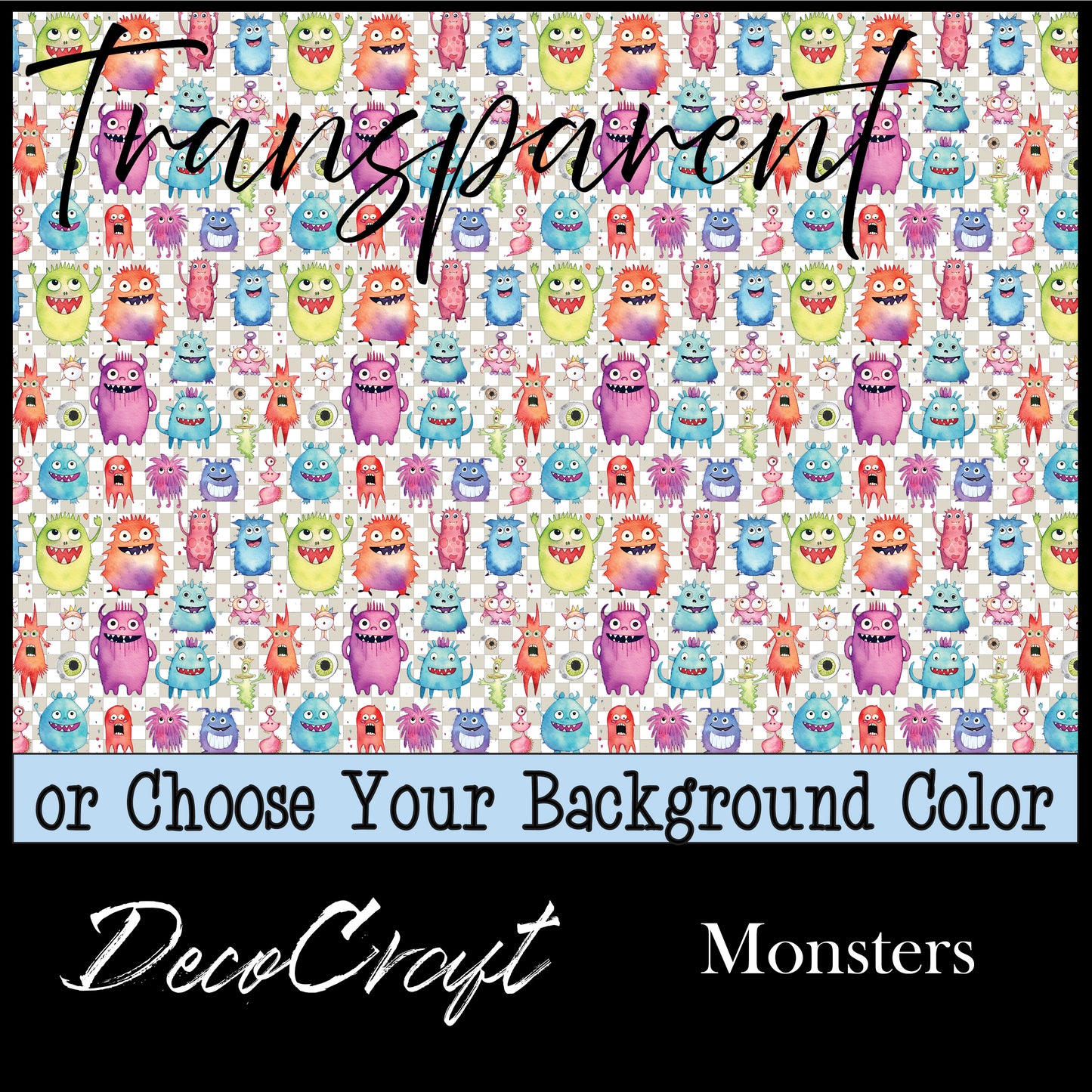 DecoCraft - Transparent - Kids - Monsters