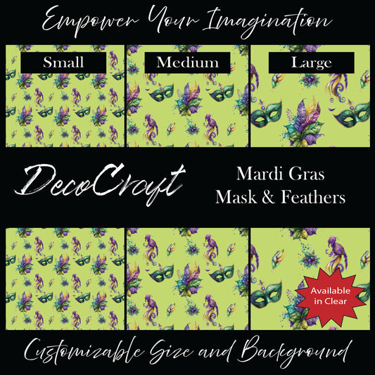 DecoCraft - Mardi Gras - Masks & Feathers