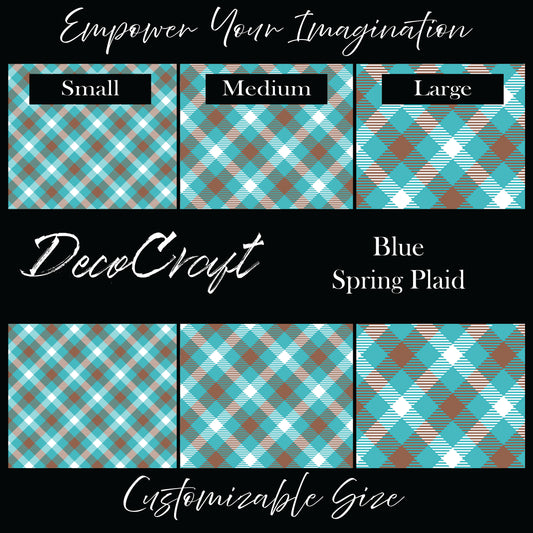 DecoCraft - Plaid - Easter Spring - Blue Plaid