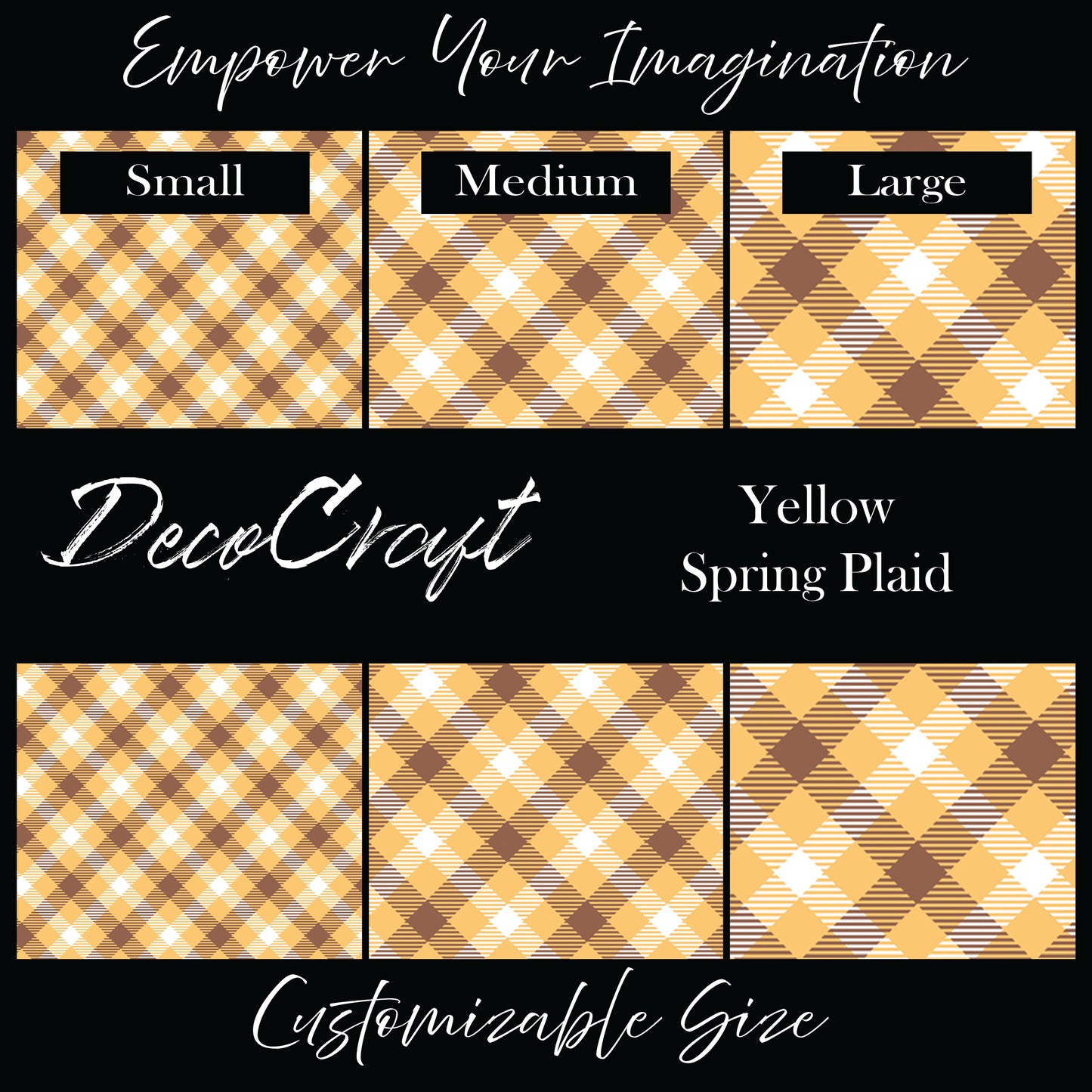 DecoCraft - Plaid - Easter Spring - Yellow Plaid