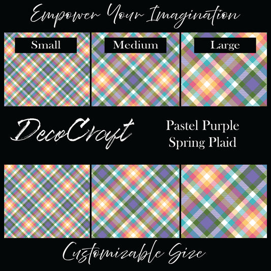 DecoCraft - Plaid - Easter Spring - Pastel Purple