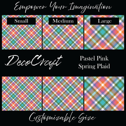 DecoCraft - Plaid - Easter Spring - Pastel Pink