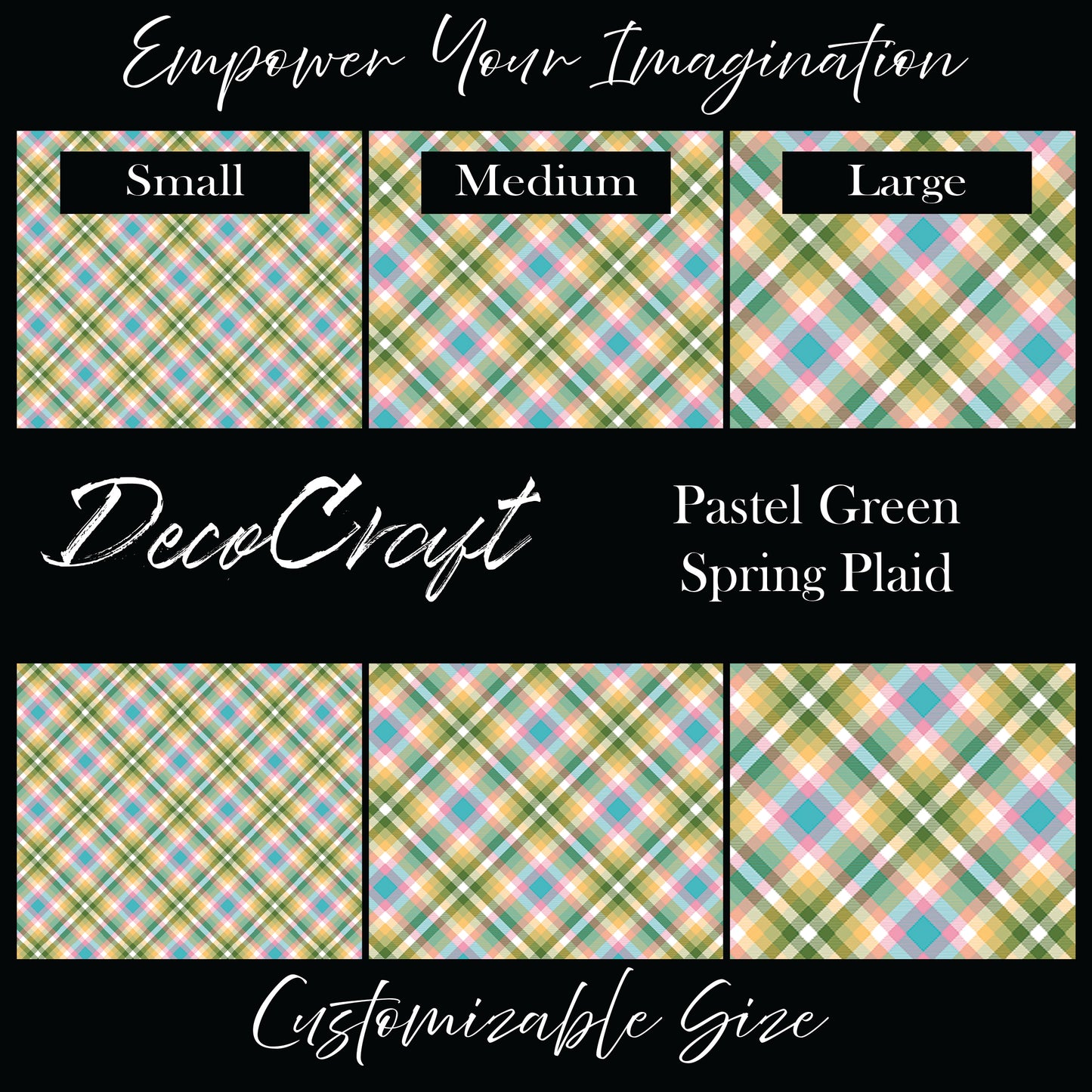DecoCraft - Plaid - Easter Spring - Pastel Green