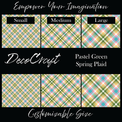 DecoCraft - Plaid - Easter Spring - Pastel Green