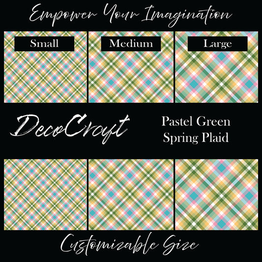 DecoCraft - Plaid - Easter Spring - Pastel Green