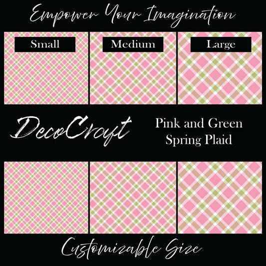 DecoCraft - Plaid - Easter Spring - Pink & Green Plaid