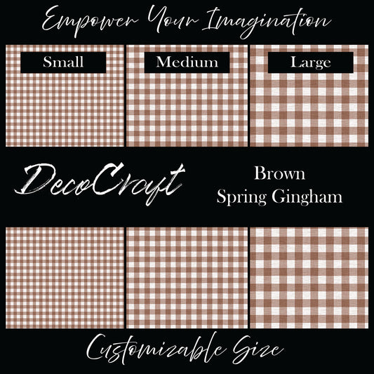 DecoCraft - Plaid - Easter Spring - Brown Gingham