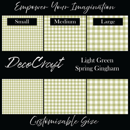 DecoCraft - Plaid - Easter Spring - Light Green Gingham