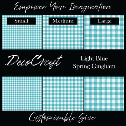 DecoCraft - Plaid - Easter Spring - Light Blue Gingham