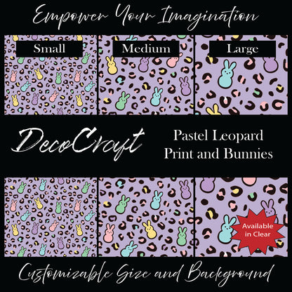 DecoCraft - Spring & Easter - Pastel Leopard Print and Bunnies