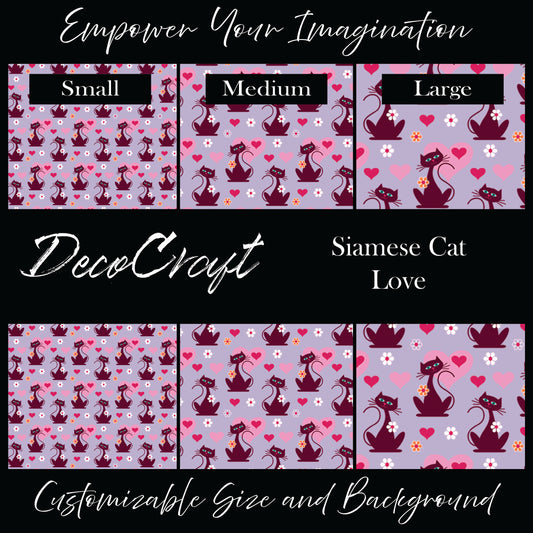 DecoCraft - Valentine's Day - Siamese Cat Love