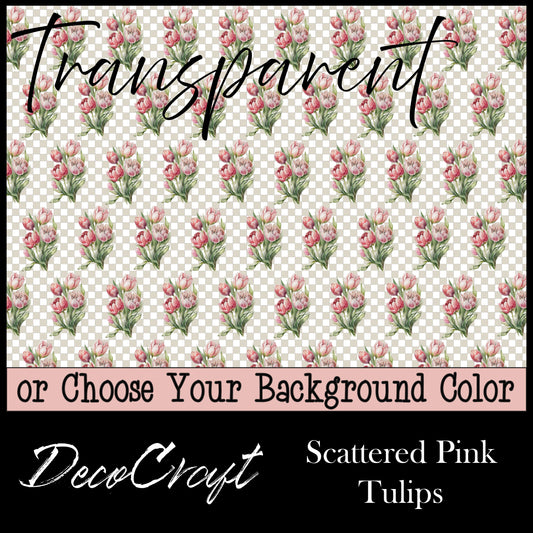 DecoCraft - Flowers & Greenery - Scattered - Pink Tulips