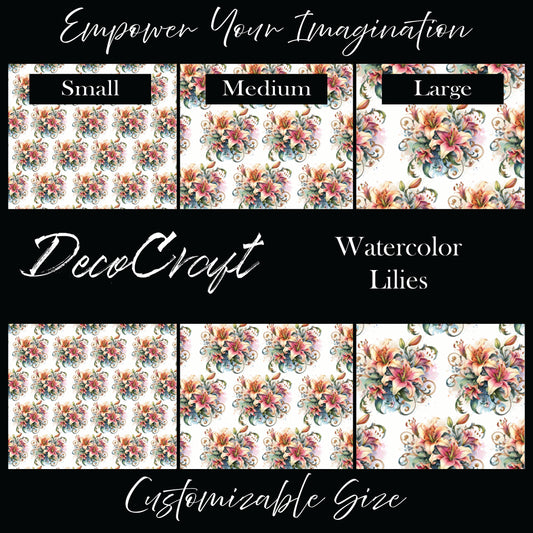 DecoCraft - Flowers & Greenery - Watercolor Lilies