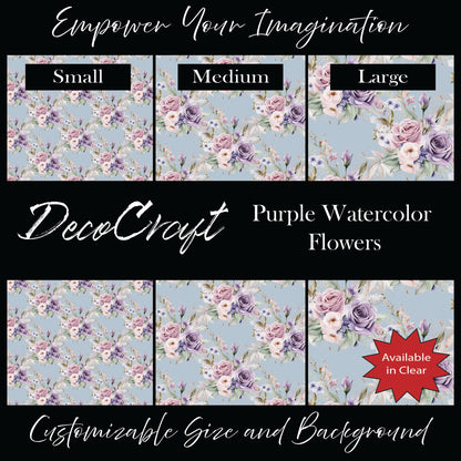 DecoCraft - Flowers & Greenery - Purple Watercolor Flowers