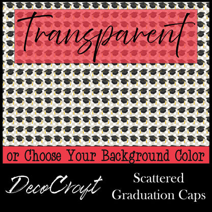 DecoCraft - Graduation- Scattered - Graduation Caps