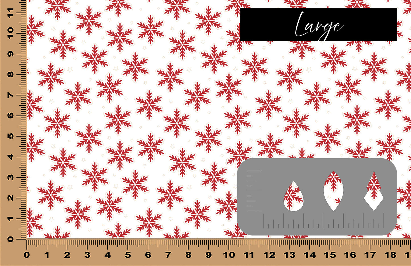 DecoCraft Christmas - Retro Red Snowflakes