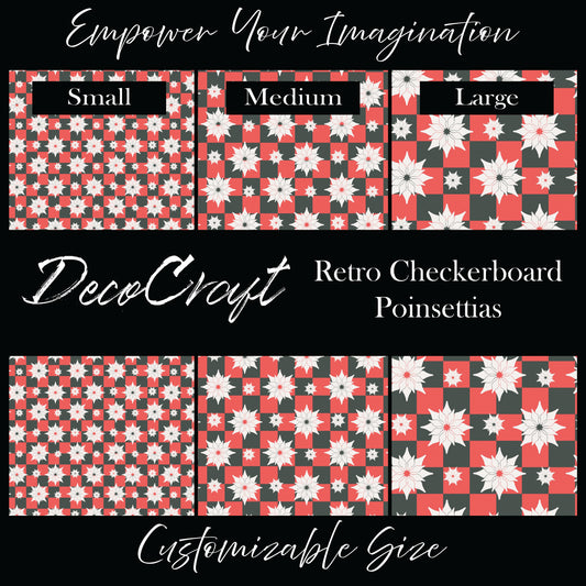 DecoCraft Christmas - Retro Checkerboard Poinsettias