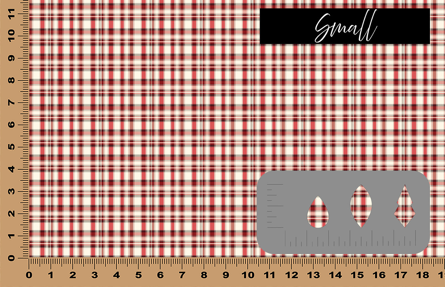 DecoCraft Christmas - Tan and Red Plaid