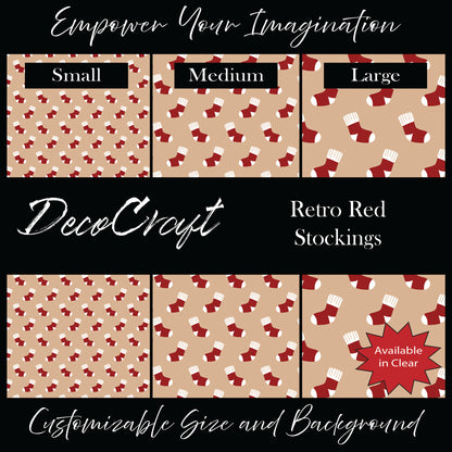 DecoCraft Christmas - Retro Red Stockings