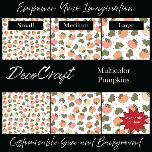 DecoCraft - Fall/Autumn - Multicolor Pumpkins