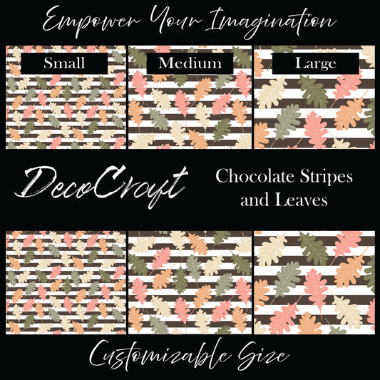 DecoCraft - Fall/Autumn - Chocolate Stripes & Leaves