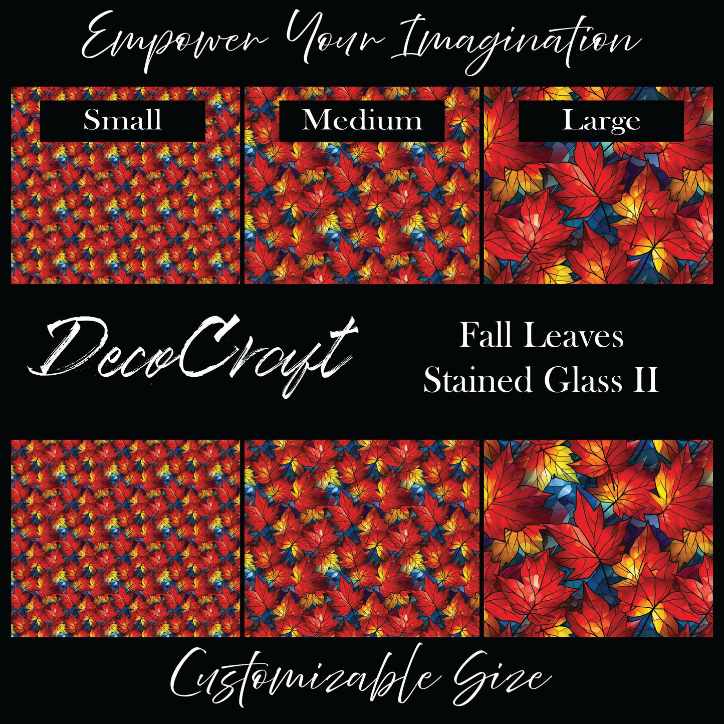 DecoCraft - Stained Glass - Fall Leaves II