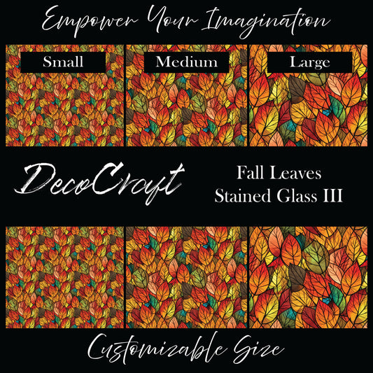 DecoCraft - Stained Glass - Fall Leaves III