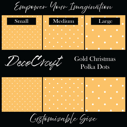 DecoCraft - Polka Dots - Gold Christmas Polka Dots