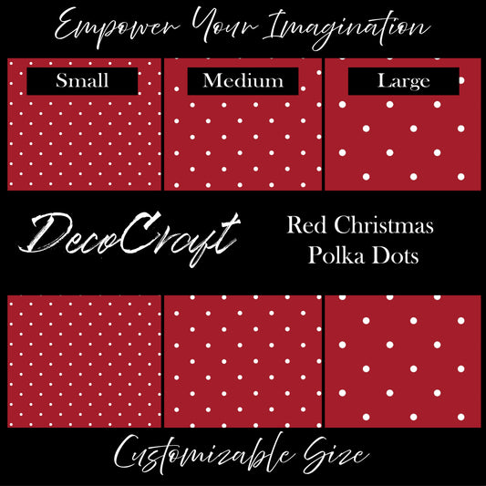 DecoCraft - Polka Dots - Red Christmas Polka Dots