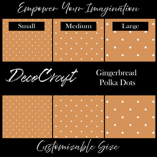 DecoCraft - Polka Dots - Gingerbread