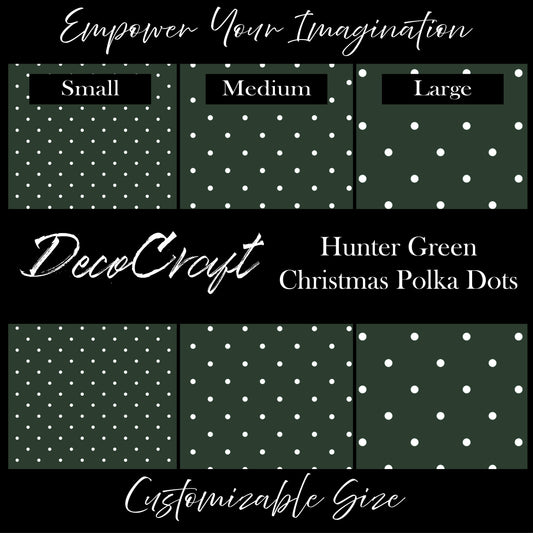 DecoCraft - Polka Dots - Hunter Green Christmas Polka Dots